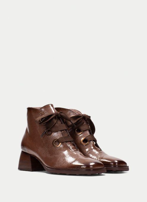 HISPANITAS BOTTINES VERNIS A LACETS