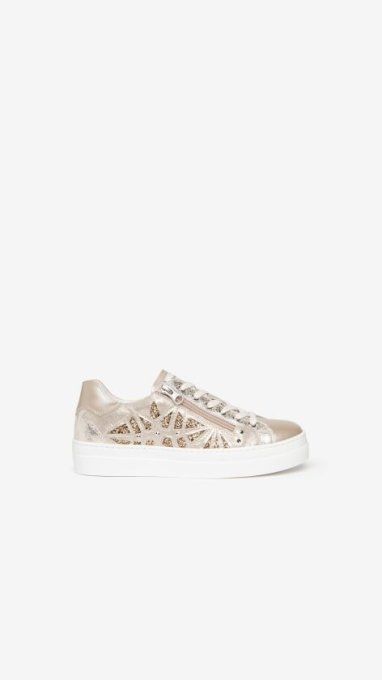 NERO GIARDINI SNEAKERS BEIGE/OR