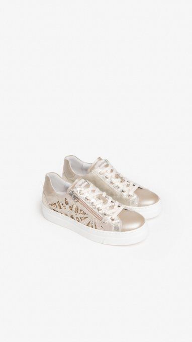 NERO GIARDINI SNEAKERS BEIGE/OR